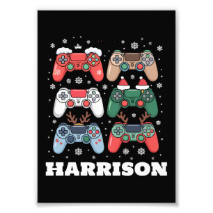 Personlig julfarbrädspelkontroller Gamer jul Fototryck