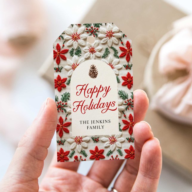 Personlig julfavorit presentetikett (Happy Holidays Favor Gift Tags)