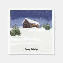 Personlig Julfest Cocktail Napkins