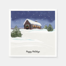 Personlig Julfest Cocktail Napkins Pappersservett