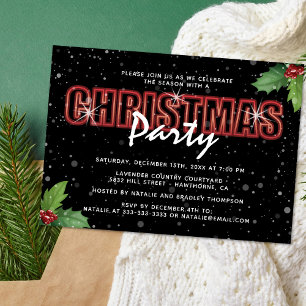 Personlig julfirande med julkransparty inbjudningar