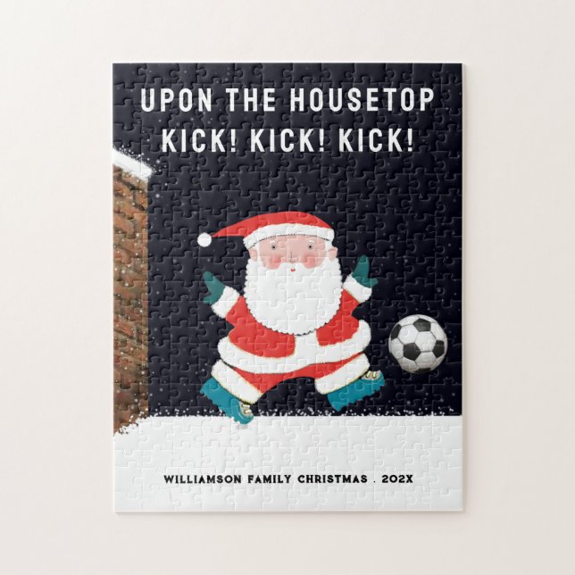 personlig julfotboll pussel (Vertikal)