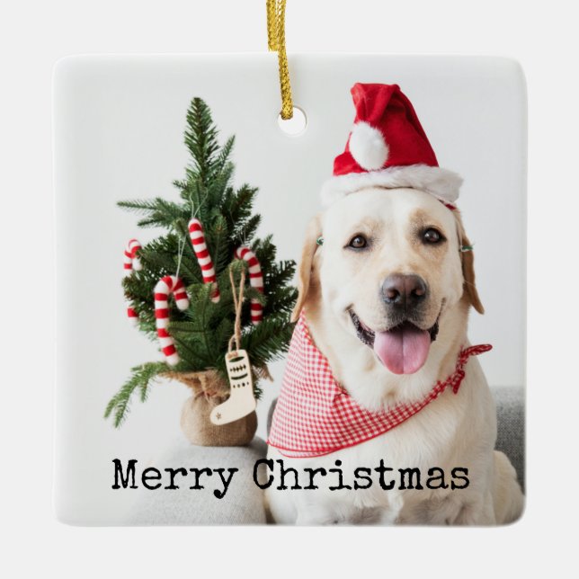 Personlig julfoto julgransprydnad keramik (Framsida)