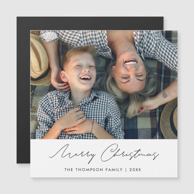 Personlig - Julfoto - Magnet-mall (Fram/baksida)