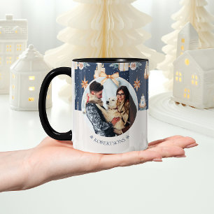 Personlig Julfoto Mugg med Familj Namn