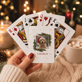 Personlig julfoto på husdjur – Högtid Casinokort