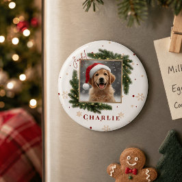 Personlig julfoto på husdjur – Julpresent Magnet