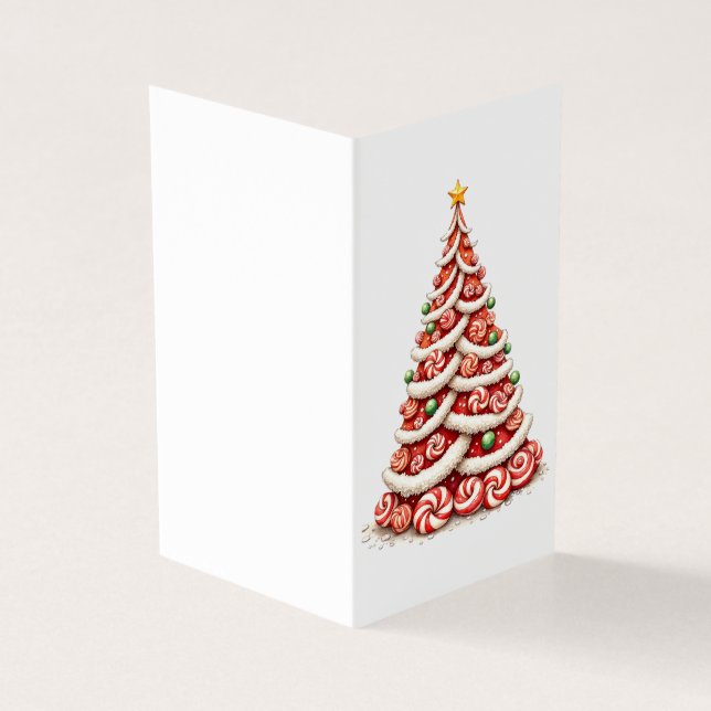 Personlig julgodisgran kort (Utsida)