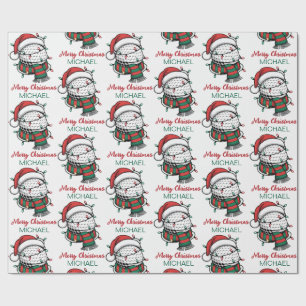 Personlig julgolfboll med Santa-hatt Presentpapper