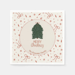 Personlig Julgran Anpassningsbar Family Pappersservett