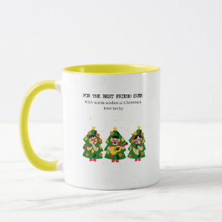 Personlig julgran "Bästa vännen någonsin" Mugg