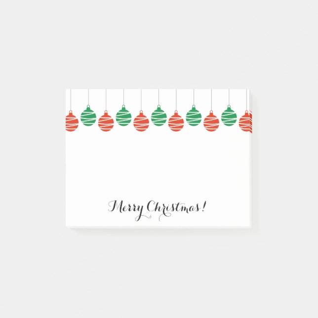 Personlig Julgran boll ljus Post-it Block (Framsida)