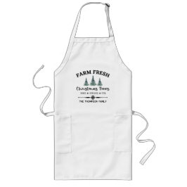 Personlig Julgran Farm Long Apron Långt Förkläde