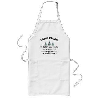 Personlig Julgran Farm Long Apron Långt Förkläde