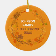 Personlig julgran för Thanksgiving Familj Höst