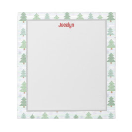 Personlig Julgran Gräns Festive Anteckningsblock