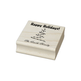 Personlig Julgran Helgdag-familjen Stämpel