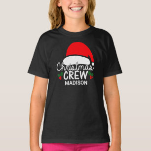 Personlig julgran Kid Santa Hat-familjen T Shirt