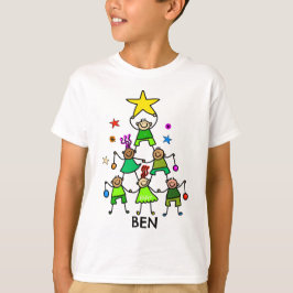 Personlig Julgran Kids Cute T Shirt