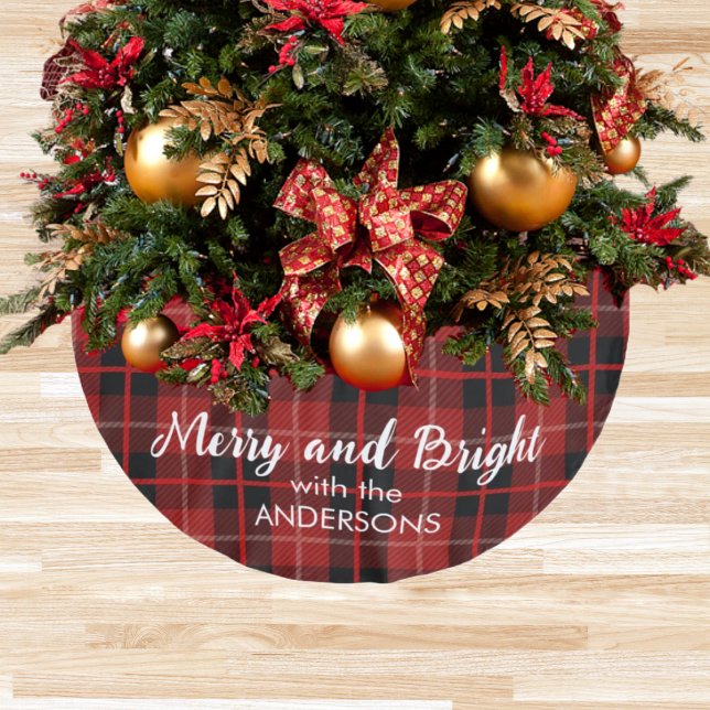 Personlig Julgran röd kjol Julgransmatta Borstad Polyester (Skapare uppladdad)