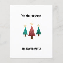 Personlig Julgranar hälsningskort