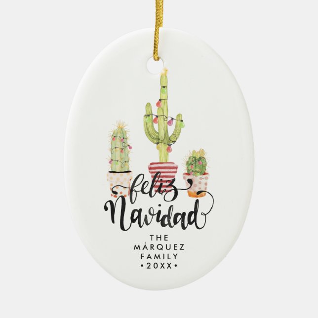 Personlig julgranskula 'Feliz Navidad' (Framsidan)