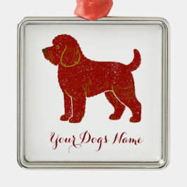 Personlig julgranskula för Golden Doodle