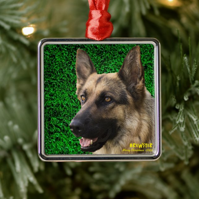 Personlig julgranskula för husdjur, foto och namn  (Träd)