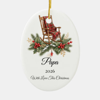 Personlig julgranskula för pappa med namn