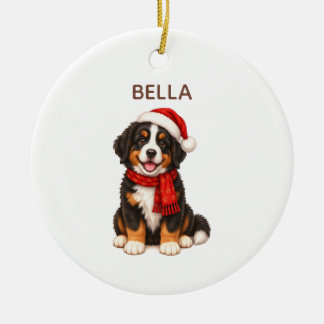 Personlig julgranskula med Berner Sennenhund