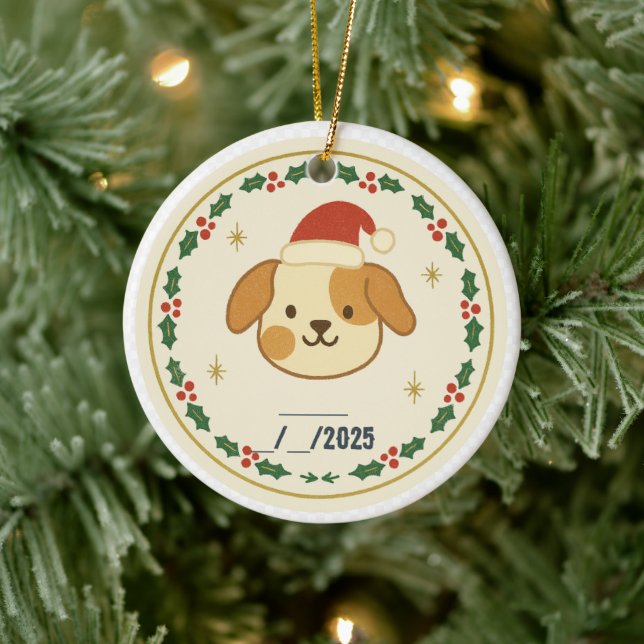 Personlig julgransprydnad för husdjur med Santa Pa Julgransprydnad Keramik (Träd)