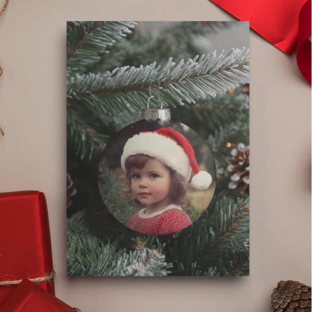 Personlig julgransprydnad med foto kort (Skapare uppladdad)