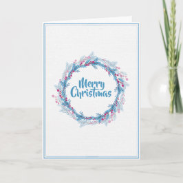 Personlig julhälsokort med enkel blomma kort