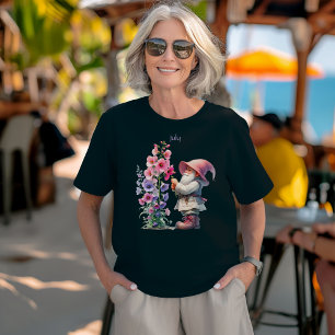 Personlig Juli födelsemånad Garden Gnome T Shirt