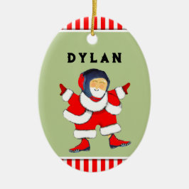 Personlig julinsamling för brottning julgransprydnad keramik