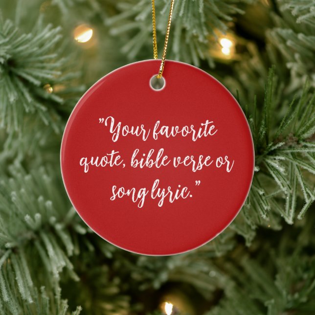 Personlig Julkalligrafi - citat Julgransprydnad Keramik (Träd)