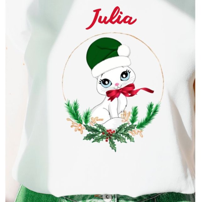 Personlig julkatt – Festlig högtid  T Shirt (Skapare uppladdad)