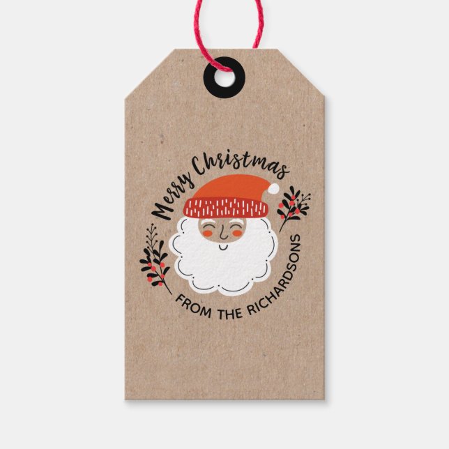 Personlig julklapp från Tomtefar Presentetikett (Framsidan)