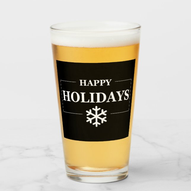 Personlig julklapp Lycklig Helgdag Anpassningsbar  Glaskopp (Framsida fylld)