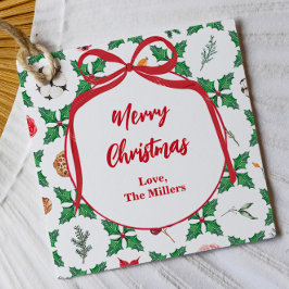 Personlig julklapp med släktklenod-holly gåvor etiketter