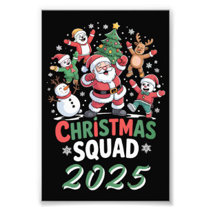 Personlig julklubb 2025 Santa Familj Fototryck