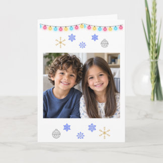 Personlig julkort för familjen kort