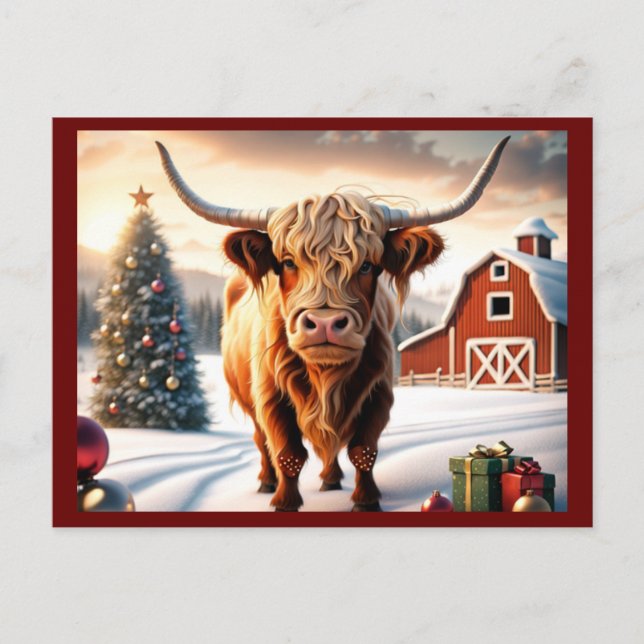 Personlig julkort Hälsning. Helgdag Vykort (Framsida)