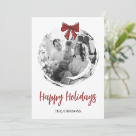 Personlig julkort med familjefoto