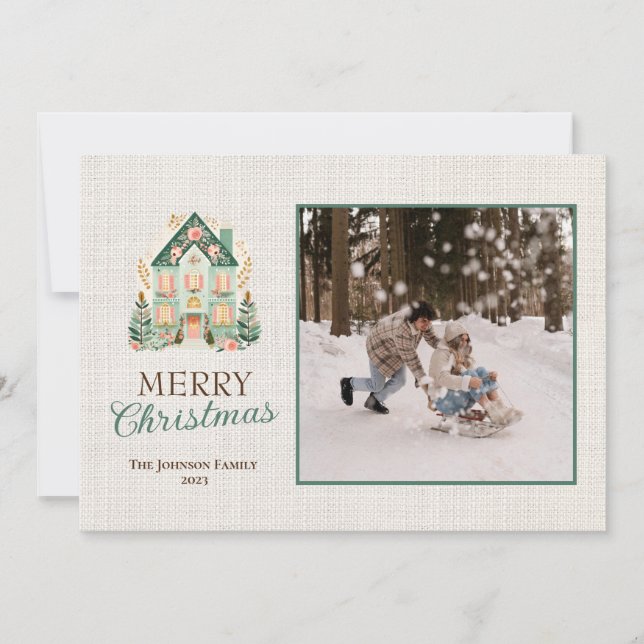 Personlig julkort med foton (Framsida)