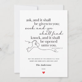 Personlig julkort med Matthew 7:7