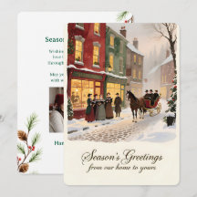 Personlig julkort med vintage-design