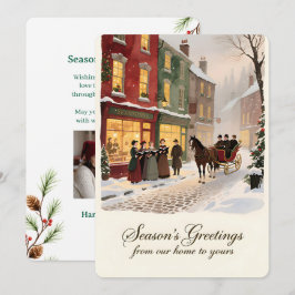 Personlig julkort med vintage-design