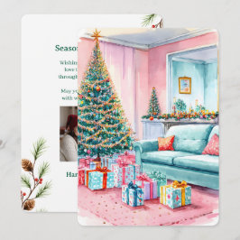 Personlig julkort med vintage-design 