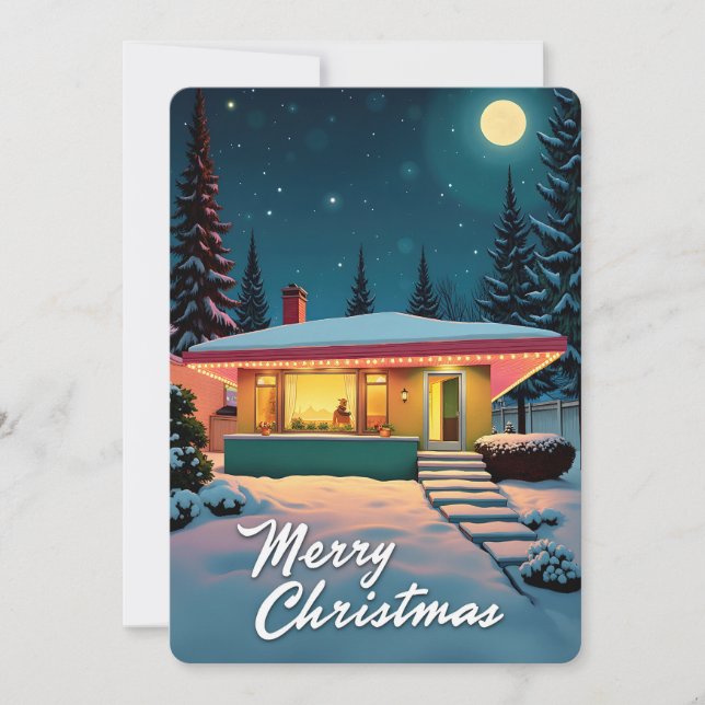 Personlig julkort med vintage-design  (Framsida)